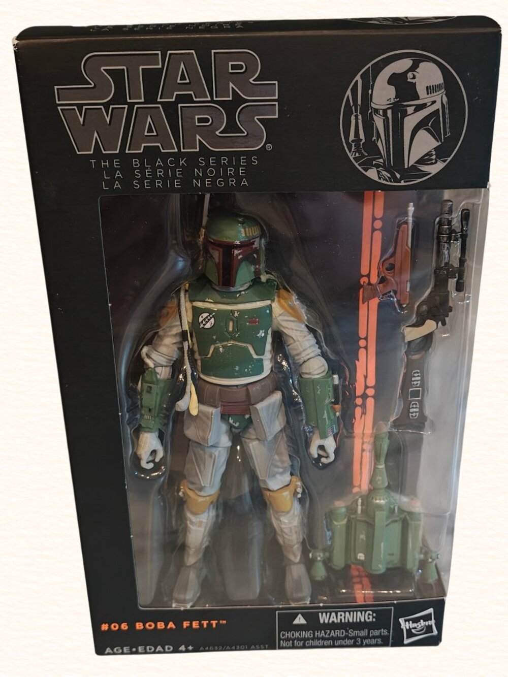 Star Wars Black Series #06 Boba Fett 6-Inch Action Figure Hasbro 2013 Orange